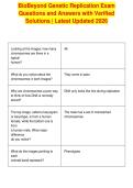 BioBeyond Genetic Replication Exam&NewLine;Questions and Answers with Verified&NewLine;Solutions &vert; Latest Updated 2026&NewLine;
