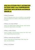 WGU D522 PYTHON FOR IT AUTOMATION&NewLine;OA EXAM SCRIPT 2026 COMPREHENSIVE&NewLine;QUESTIONS WITH DETAILED RATIONALES&NewLine;GRADED A&plus;
