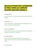 WGU D522 PYTHON FOR IT AUTOMATION&NewLine;OA FINAL PAPER 2026 COMPLETE&NewLine;SOLUTION QUESTIONS GRADED A&plus;