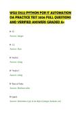 WGU D522 PYTHON FOR IT AUTOMATION&NewLine;OA PRACTICE TEST 2026 FULL QUESTIONS&NewLine;AND VERIFIED ANSWERS GRADED A&plus;