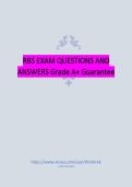 RBS EXAM QUESTIONS AND ANSWERS Grade A&plus; Guarantee
