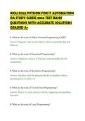 WGU D522 PYTHON FOR IT AUTOMATION&NewLine;OA STUDY GUIDE 2026 TEST BANK&NewLine;QUESTIONS WITH ACCURATE SOLUTIONS&NewLine;GRADED A&plus;