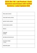 DCCC Bio 150 - Lab Practical 1 Exam&NewLine;Questions and Answers with Verified&NewLine;Solutions &vert; Latest Updated 2026