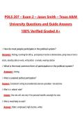 POLS 207 Exam 2 2026 &vert; Jason Smith &vert; Texas A&M University &lpar;Latest 2026&sol;2027 Update&rpar; Complete Questions and Guide Answers&comma; 100&percnt; Verified Graded A&plus;