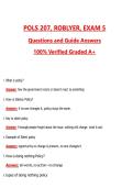 POLS 207&comma; ROBLYER&comma; EXAM 5 &lpar;Latest 2026&sol;2027 Update&rpar; Complete Questions and Guide Answers&comma; 100&percnt; Verified Graded A&plus;