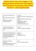 Beckers World of the Cell&colon; chapter 3&comma; Cell&NewLine;Biology Beckers World of the Cell Chapter 5&NewLine;Exam Questions and Answers with Verified&NewLine;Solutions &vert; Latest Updated 2026
