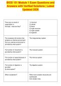 BIOD 151 Module 1 Exam Questions and&NewLine;Answers with Verified Solutions &vert; Latest&NewLine;Updated 2026&NewLine;