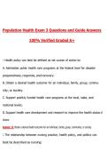 Population Health Exam 3 &lpar;Latest 2026&sol;2027 Update&rpar; Complete Questions and Guide Answers&comma; 100&percnt; Verified Graded A&plus;