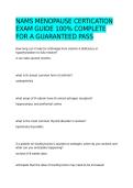 Package Deal&vert;NAMS MENOPAUSE CERTIFICATION EXAM GUIDE 100&percnt; COMPLETE FOR A GUARANTEED PASS
