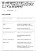 CON 3990V CERTIFICATION EXAM&comma; &vert;&vert; Questions and Answers &lpar;Verified Answers&rpar; Complete Test &lpar;Latest Update 2026&rpar; UPDATE&excl;&excl;&NewLine;&NewLine;