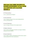 WGU D639 TASK THREE TEACHING IN A&NewLine;BLENDED ENVIRONMENT ACTUAL PAPER&NewLine;2026 QUESTIONS WITH SOLUTIONS&NewLine;GRADED A&plus;