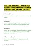 WGU D639 TASK THREE TEACHING IN A&NewLine;BLENDED ENVIRONMENT CERTIFICATION&NewLine;SCRIPT 2026 FULL ANSWERS GRADED A&plus;