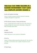 WGU D639 TASK THREE TEACHING IN A&NewLine;BLENDED ENVIRONMENT STUDY GUIDE&NewLine;2026 COMPLETE ANSWERS GRADED A&plus;