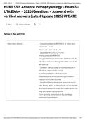 NURS 5315 Advance Pathophysiology - Exam 3 - UTA EXAM - 2026 &lpar;Questions &plus; Answers&rpar; with verified Answers &lpar;Latest Update 2026&rpar; UPDATE&excl;&NewLine;&NewLine;