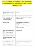 BIOL133-Week 3-Chapter 4 Exam Questions&NewLine;and Answers with Verified Solutions &vert; Latest&NewLine;Updated 2026