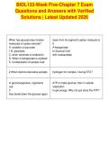 BIOL133-Week Five-Chapter 7 Exam&NewLine;Questions and Answers with Verified&NewLine;Solutions &vert; Latest Updated 2026