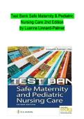 Test Bank Safe Maternity & Pediatric &NewLine;Nursing Care 2nd Edition &NewLine;by Luanne Linnard-Palmer