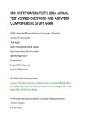 SRO CERTIFICATION TEST 3 2026 ACTUAL&NewLine;TEST VERIFIED QUESTIONS AND ANSWERS&NewLine;COMPREHENSIVE STUDY GUIDE&NewLine;
