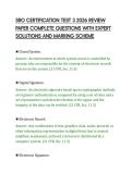 SRO CERTIFICATION TEST 3 2026 REVIEW&NewLine;PAPER COMPLETE QUESTIONS WITH EXPERT&NewLine;SOLUTIONS AND MARKING SCHEME&NewLine;