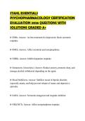 STAHL ESSENTIALS&NewLine;PSYCHOPHARMACOLOGY CERTIFICATION&NewLine;EVALUATION 2026 QUESTIONS WITH&NewLine;SOLUTIONS GRADED A&plus;&NewLine;