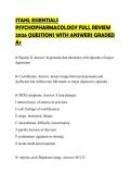 STAHL ESSENTIALS&NewLine;PSYCHOPHARMACOLOGY FULL REVIEW&NewLine;2026 QUESTIONS WITH ANSWERS GRADED&NewLine;A&plus;&NewLine;