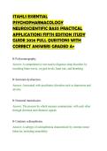 STAHLS ESSENTIAL&NewLine;PSYCHOPHARMACOLOGY&NewLine;NEUROSCIENTIFIC BASIS PRACTICAL&NewLine;APPLICATIONS FIFTH EDITION STUDY&NewLine;GUIDE 2026 FULL QUESTIONS WITH&NewLine;CORRECT ANSWERS GRADED A&plus;