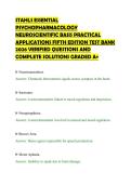 STAHLS ESSENTIAL&NewLine;PSYCHOPHARMACOLOGY&NewLine;NEUROSCIENTIFIC BASIS PRACTICAL&NewLine;APPLICATIONS FIFTH EDITION TEST BANK&NewLine;2026 VERIFIED QUESTIONS AND&NewLine;COMPLETE SOLUTIONS GRADED A&plus;