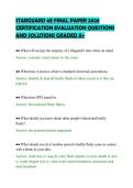 STARGUARD 6E FINAL PAPER 2026&NewLine;CERTIFICATION EVALUATION QUESTIONS&NewLine;AND SOLUTIONS GRADED A&plus;