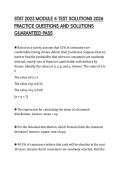 STAT 2023 MODULE 4 TEST SOLUTIONS 2026&NewLine;PRACTICE QUESTIONS AND SOLUTIONS&NewLine;GUARANTEED PASS&NewLine;