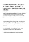 STAT 2023 MODULE 4 TEST SOLUTIONS ST&NewLine;PETERSBURG COLLEGE 2026 COMPLETE&NewLine;QUESTIONS AND ANSWERS GRADED A&plus; FULL&NewLine;SOLUTION&NewLine;