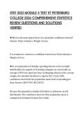 STAT 2023 MODULE 4 TEST ST PETERSBURG&NewLine;COLLEGE 2026 COMPREHENSIVE STATISTICS&NewLine;REVIEW QUESTIONS AND SOLUTIONS&NewLine;VERIFIED
