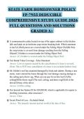 STATE FARM HOMEOWNER POLICY&NewLine;FP-7955 DEDUCIBLE&NewLine;COMPREHENSIVE STUDY GUIDE 2026&NewLine;FULL QUESTIONS AND SOLUTIONS&NewLine;GRADED A&plus;&NewLine;