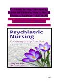 Psychiatric Nursing &ndash; Contemporary Practice &lpar;8th Edition&rpar; by Mary A&period; Boyd & Rebecca A&period; Luebbert &ndash; Test Bank &ndash; Comprehensive Practice Questions with Answer Key