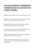 STATE FARM ESTIMATICS COMPREHENSIVE&NewLine;EXAMINATION 2026 FULL SOLUTIONS AND&NewLine;CORRECT ANSWERS