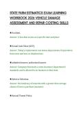 STATE FARM ESTIMATICS EXAM LEARNING&NewLine;WORKBOOK 2026 VEHICLE DAMAGE&NewLine;ASSESSMENT AND REPAIR COSTING SKILLS&NewLine;