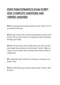 STATE FARM ESTIMATICS EXAM SCRIPT&NewLine;2026 COMPLETE QUESTIONS AND&NewLine;VERIFIED ANSWERS&NewLine;