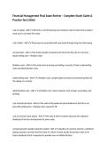 Financial Management Final Exam Review &ndash; Complete Study Guide & Practice Test &lpar;2026&rpar;
