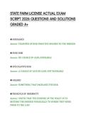 STATE FARM LICENSE ACTUAL EXAM&NewLine;SCRIPT 2026 QUESTIONS AND SOLUTIONS&NewLine;GRADED A&plus;