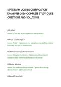 STATE FARM LICENSE CERTIFICATION&NewLine;EXAM PREP 2026 COMPLETE STUDY GUIDE&NewLine;QUESTIONS AND SOLUTIONS