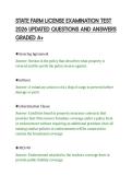 STATE FARM LICENSE EXAMINATION TEST&NewLine;2026 UPDATED QUESTIONS AND ANSWERS&NewLine;GRADED A&plus;&NewLine;