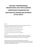 NURS 6053&colon; INTERPROFESSIONAL&NewLine;ORGANIZATIONAL AND SYSTEM LEADERSHIP&NewLine;COMPREHENSIVE EXAMINATION 2026&NewLine;QUESTIONS WITH ANSWERS AND RATIONALES&NewLine;ACTUAL EXAM&excl;&excl;&excl;