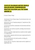 STATE OF COLORADO MOTOR VEHICLE&NewLine;DEALER BOARD COMPREHENSIVE&NewLine;PRACTICE SOLUTION 2026 TEST BANK&NewLine;GRADED A&plus;