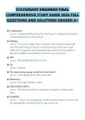 STATIONARY ENGINEER FINAL&NewLine;COMPREHENSIVE STUDY GUIDE 2026 FULL&NewLine;QUESTIONS AND SOLUTIONS GRADED A&plus;&NewLine;