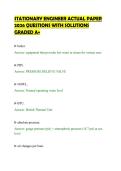 STATIONARY ENGINEER ACTUAL PAPER&NewLine;2026 QUESTIONS WITH SOLUTIONS&NewLine;GRADED A&plus;