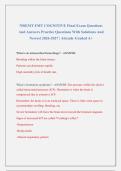 NREMT EMT COGNITIVE Final Exam Questions &NewLine;And Answers Practice Questions With Solutions And &NewLine;Newest 2026-2027 &vert; Already Graded A&plus; 