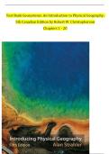 Test Bank Geosystems&colon; An Introduction to Physical Geography&comma; &NewLine;5th Canadian Edition by Robert W&period; Christopherson&NewLine;Chapters 1 - 20 &NewLine;