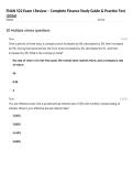 FNAN 522 Exam I Review &ndash; Complete Finance Study Guide & Practice Test &lpar;2026&rpar;