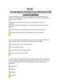 NU 627 Exam 1 Gerontological Nursing Questions With Correct Solutions