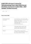 NURS 5315 UTA Exam 2 Advanced Pathophysiology Exam Latest 2026 Newest Questions and Answers &lpar;Latest 2026 &sol; 2027 Update&rpar; &lpar;Verified Answers&rpar;
