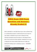 CMCA Exam 2026 &vert; 180&plus; Exam Questions and Verified Answers &vert; Certified Manager of Community Associations &lpar;CMCA&rpar;&comma; HOA Management&comma; Governance & Financial Management